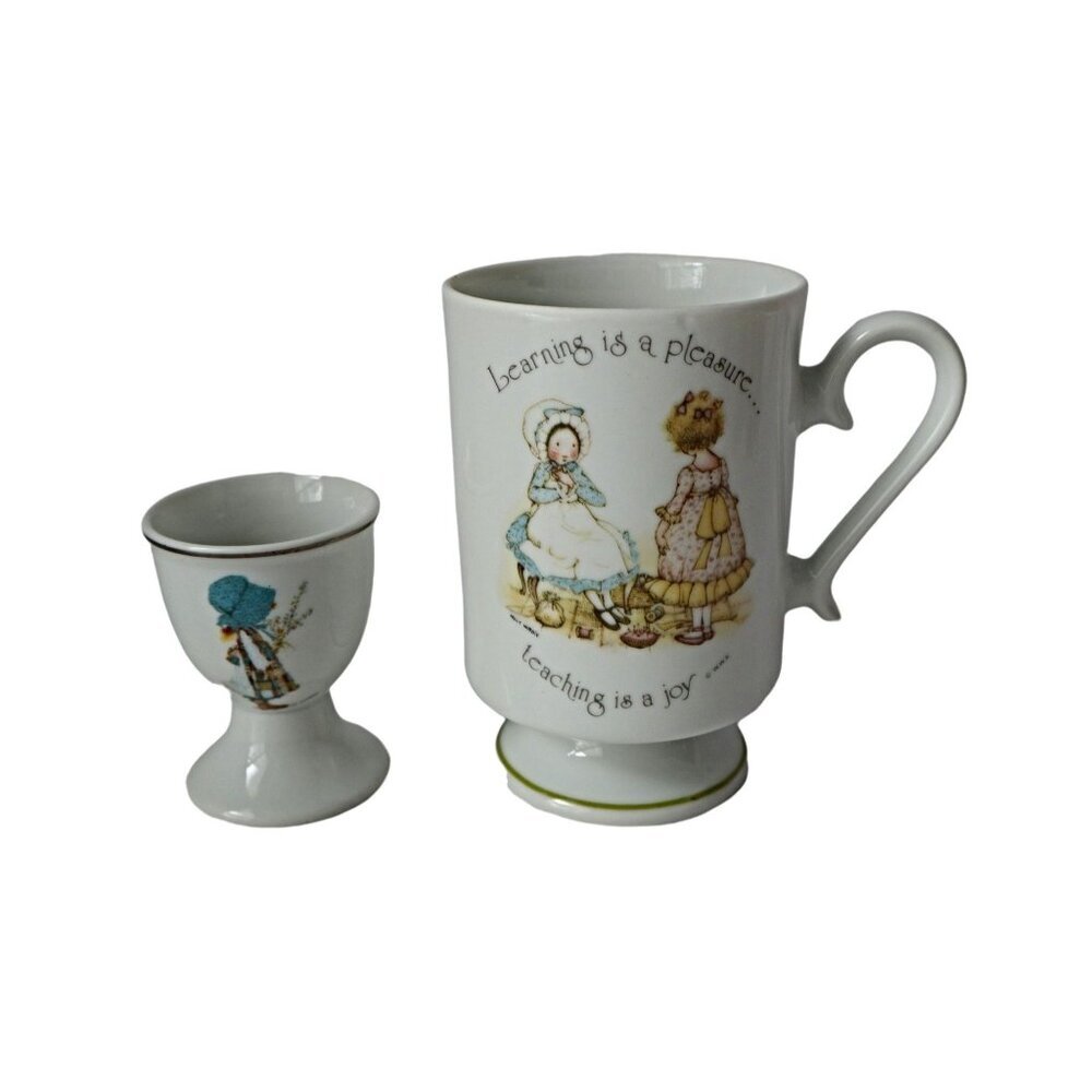 Vintage Holly Hobbie Egg Cup and Foot Cup